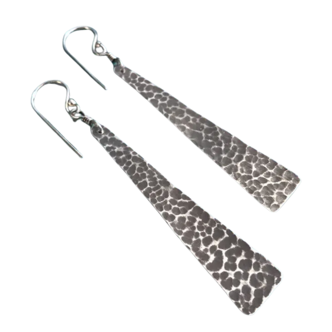 Silver Taper Earrings - Medium