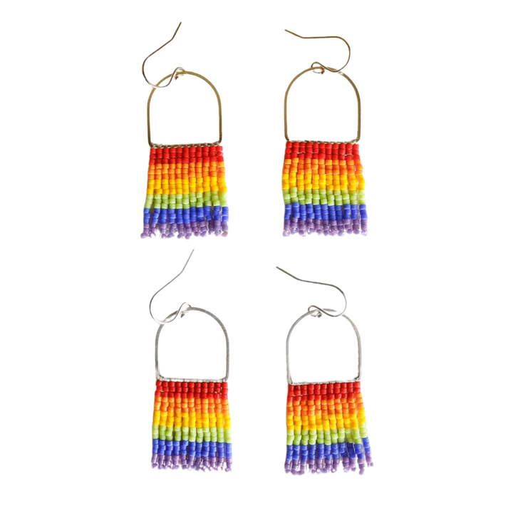 Mini Drop Fringe Earrings - Pride