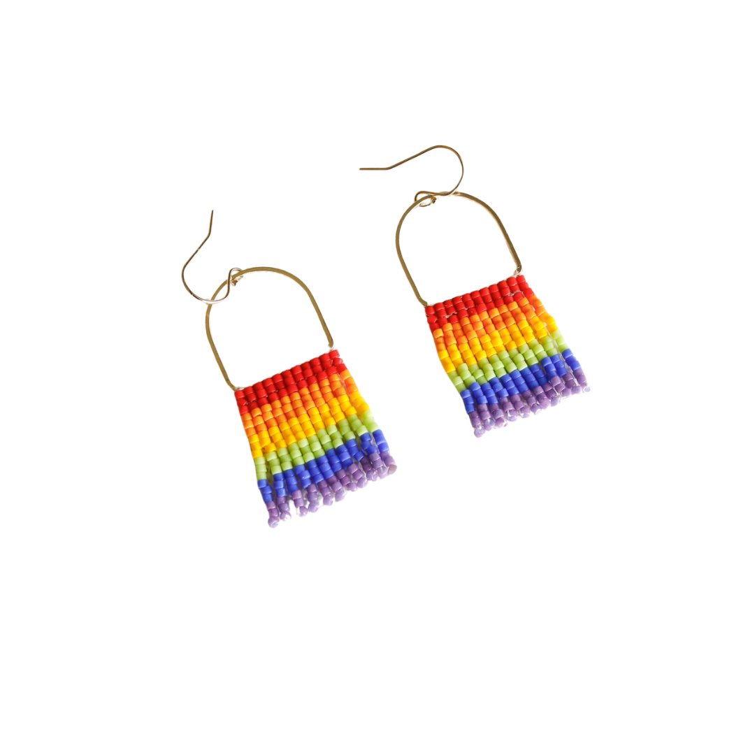 Mini Drop Fringe Earrings - Pride