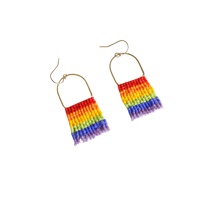 Mini Drop Fringe Earrings - Pride