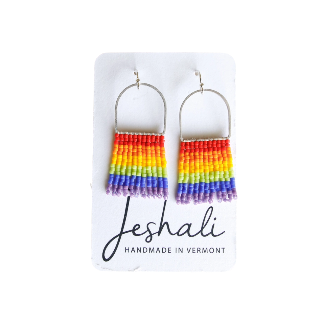 Mini Drop Fringe Earrings - Pride