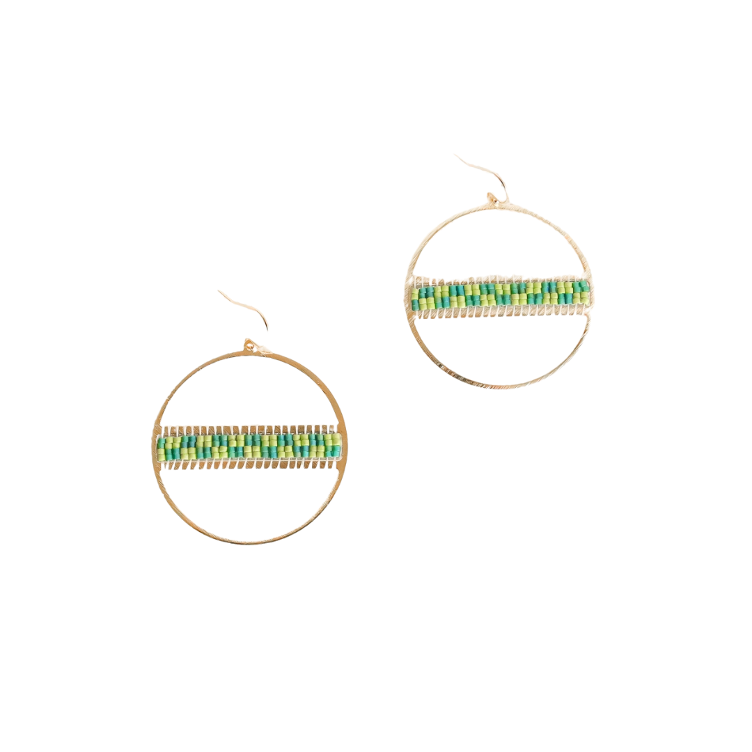 Geo Hoop Earrings