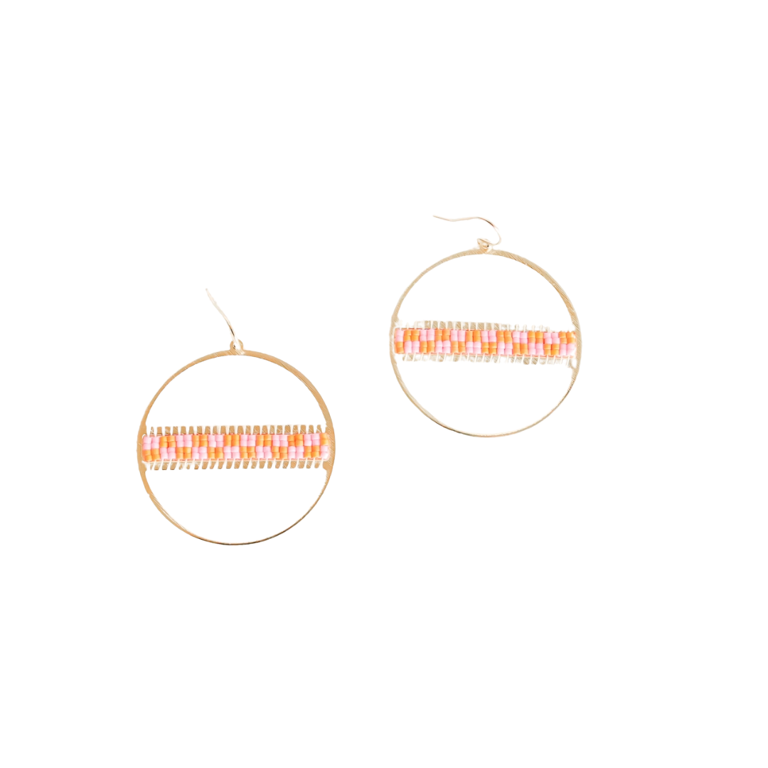 Geo Hoop Earrings