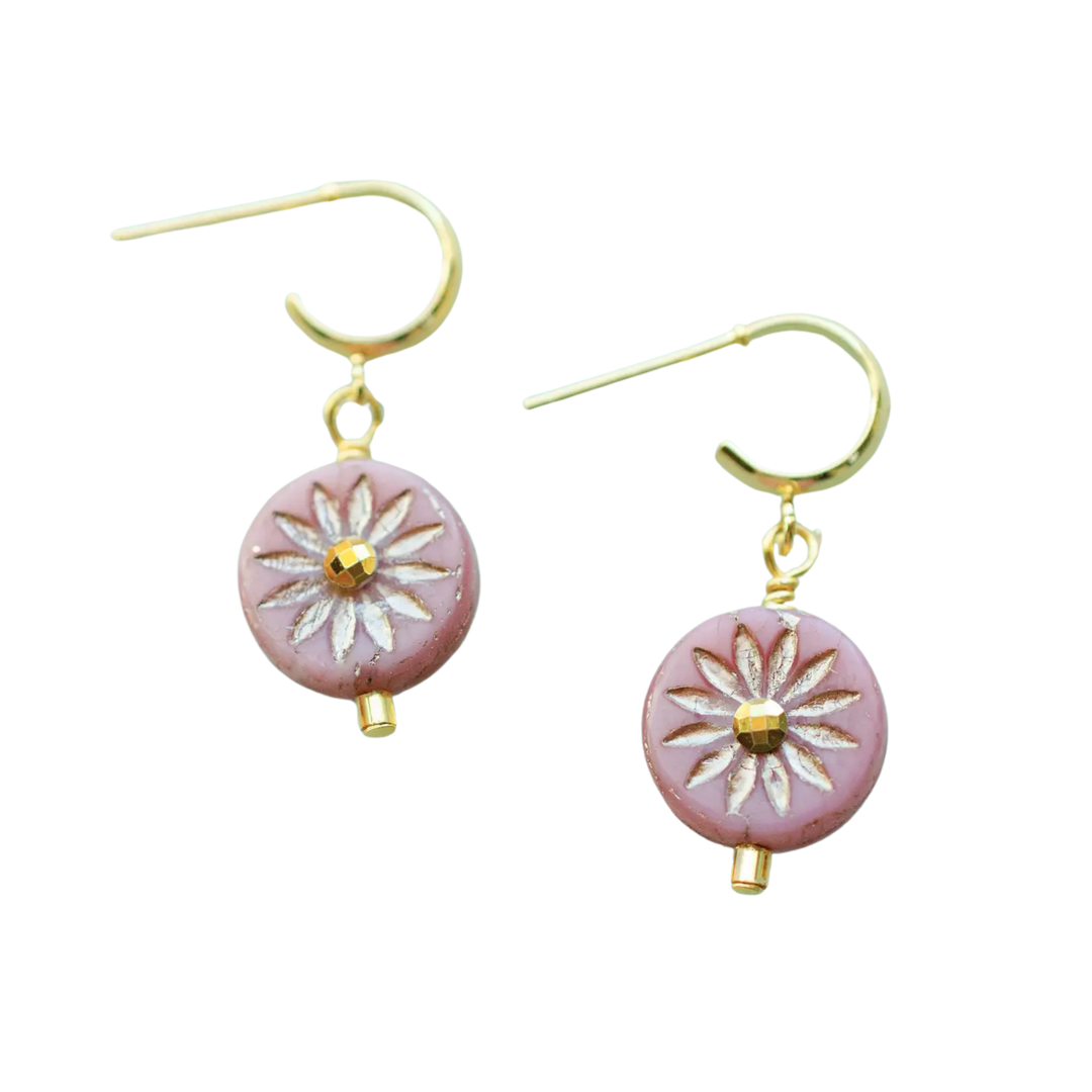 Eva - Czech Rhinestone Hoop Earrings