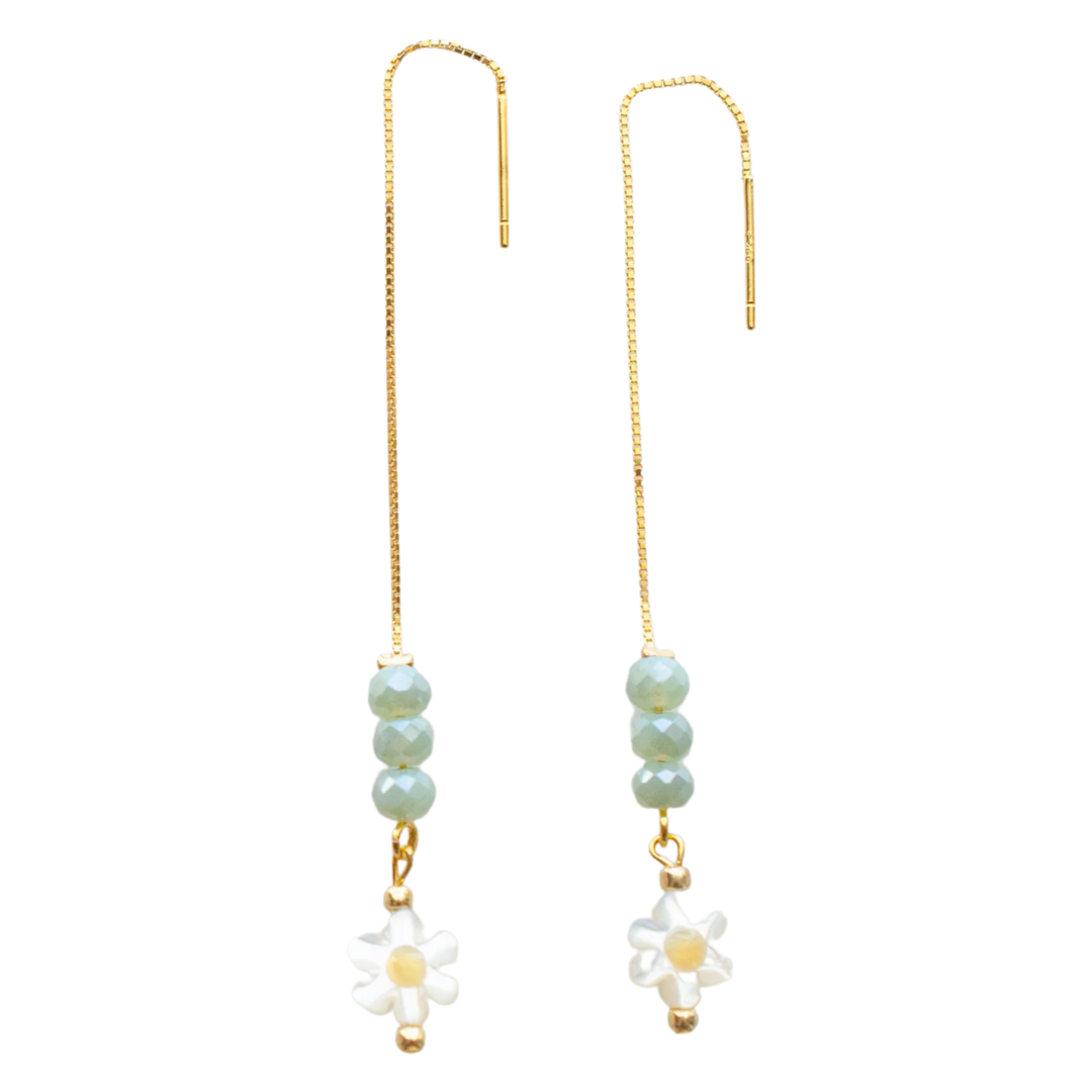 Flower Threader Earrings