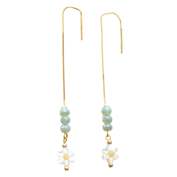 Flower Threader Earrings