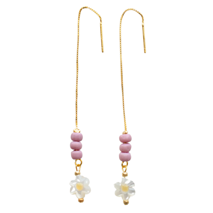Flower Threader Earrings