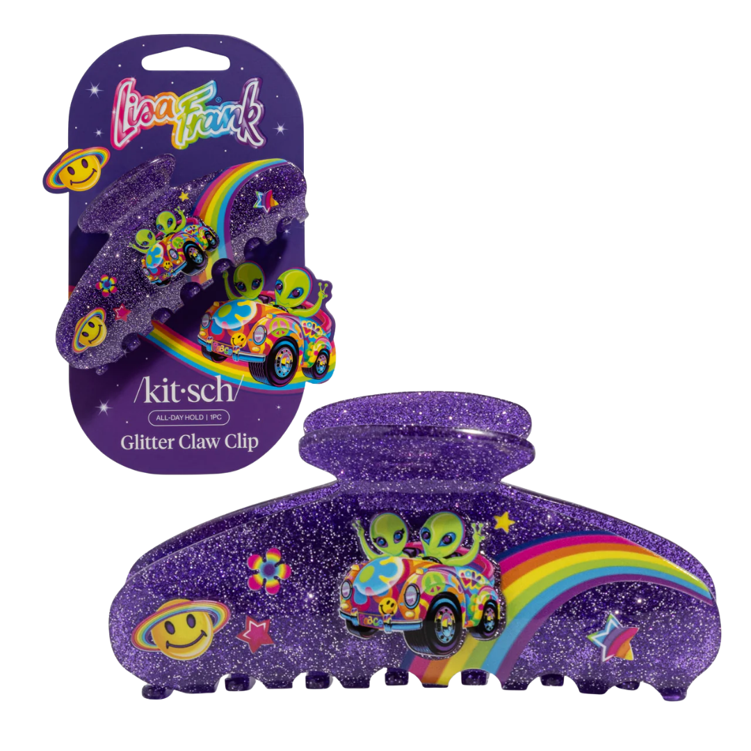 Lisa Frank x Kitsch Glitter Claw Clip - Zoomer & Zorbit