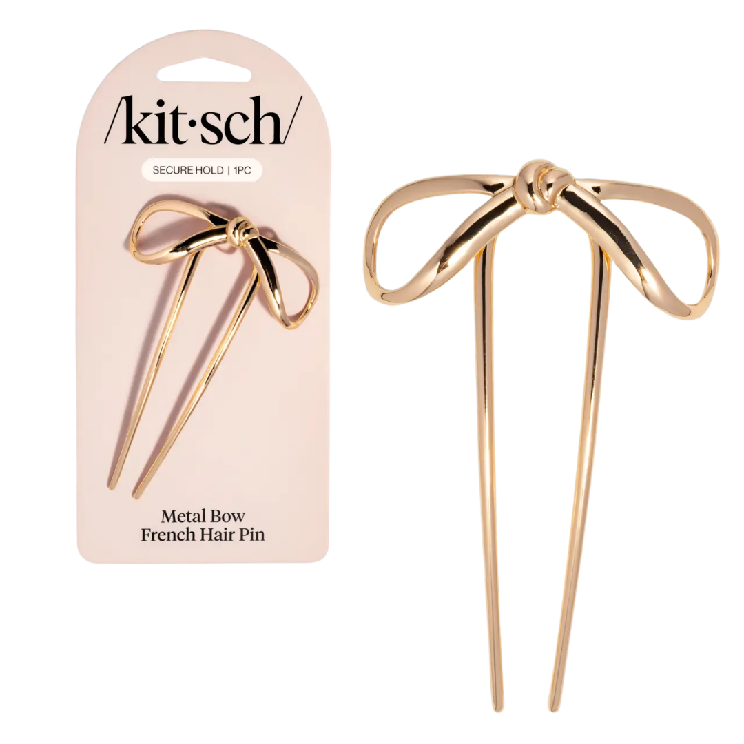 Mini Metal Bow French Hair Pin