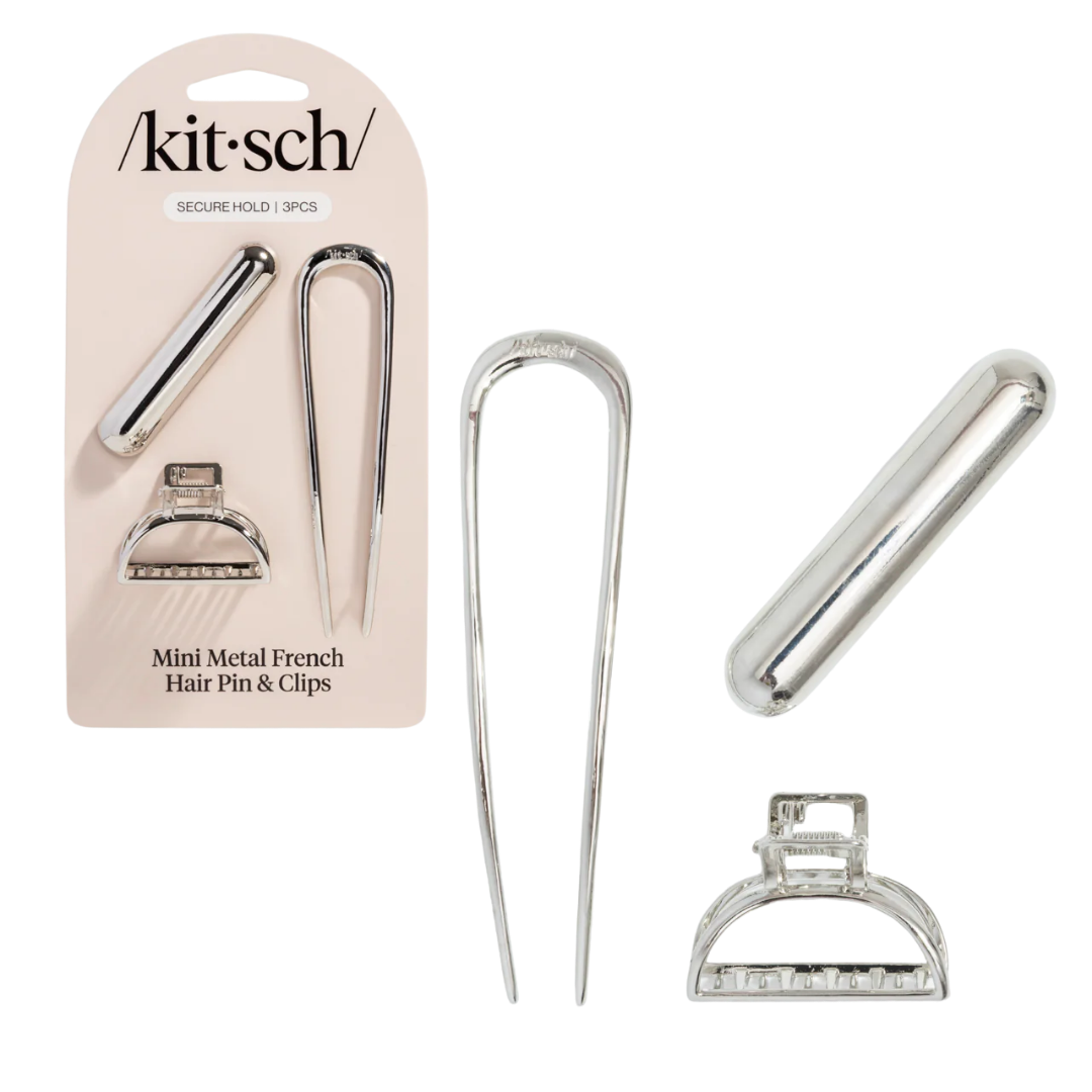 Mini Metal French Hair Pin & Clips Set