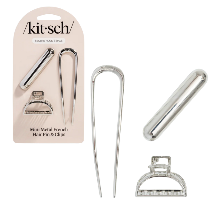 Mini Metal French Hair Pin & Clips Set