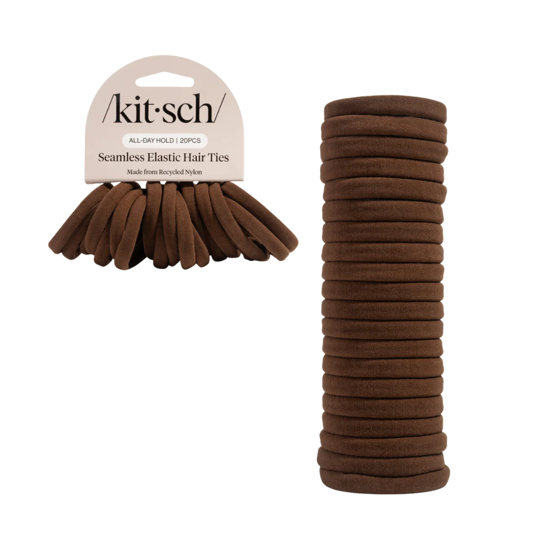 Chocolate Seamless Hair Elastics (20ct)