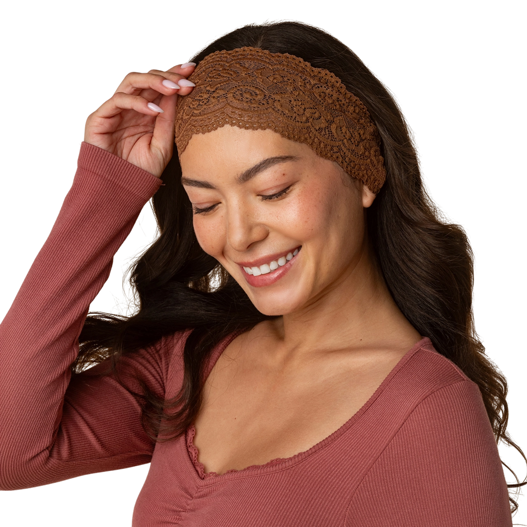 Wide Lace Elastic Headbands 2pc Set