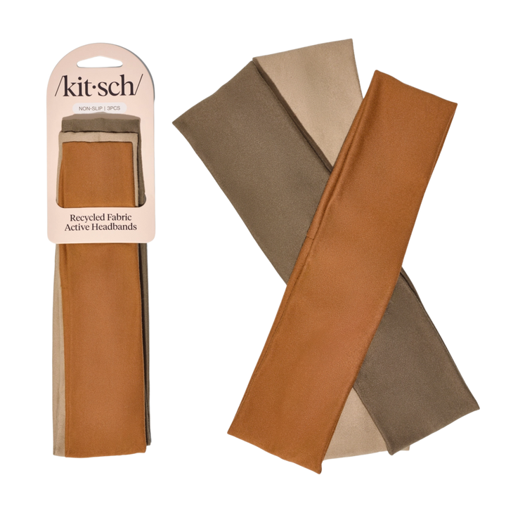 Recycled Fabric Active Headbands 3pc Set