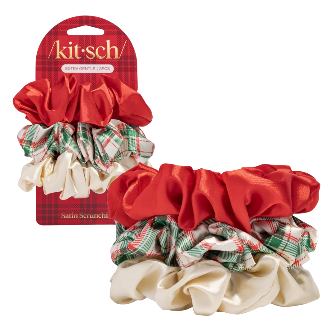 Holiday Scrunchies 3pc Set - Multi-Color