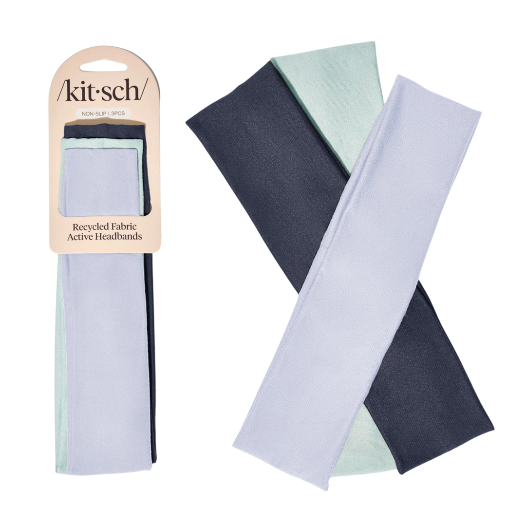 Recycled Fabric Active Headbands 3pc Set