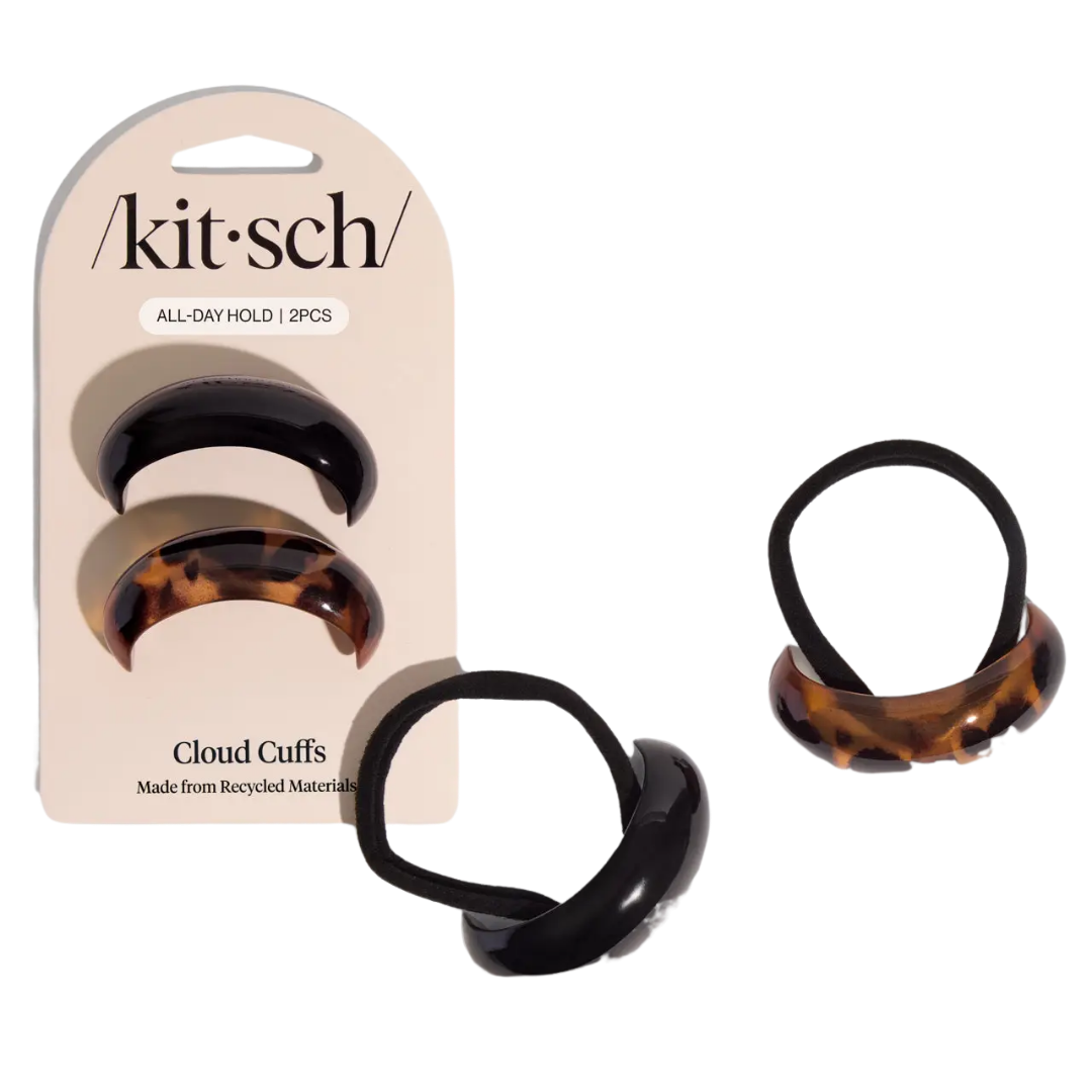 Black & Tort Cloud Cuffs - Medium