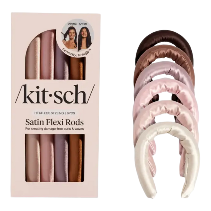 Satin Wrapped Flexi Rods 6pc Set - Rosewood