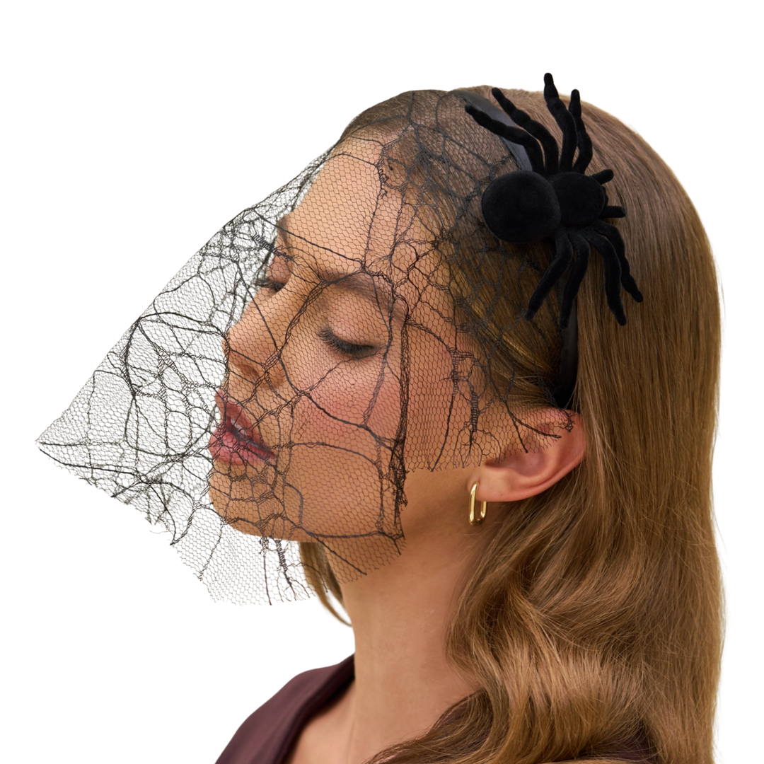 Spiderweb Veil Headband