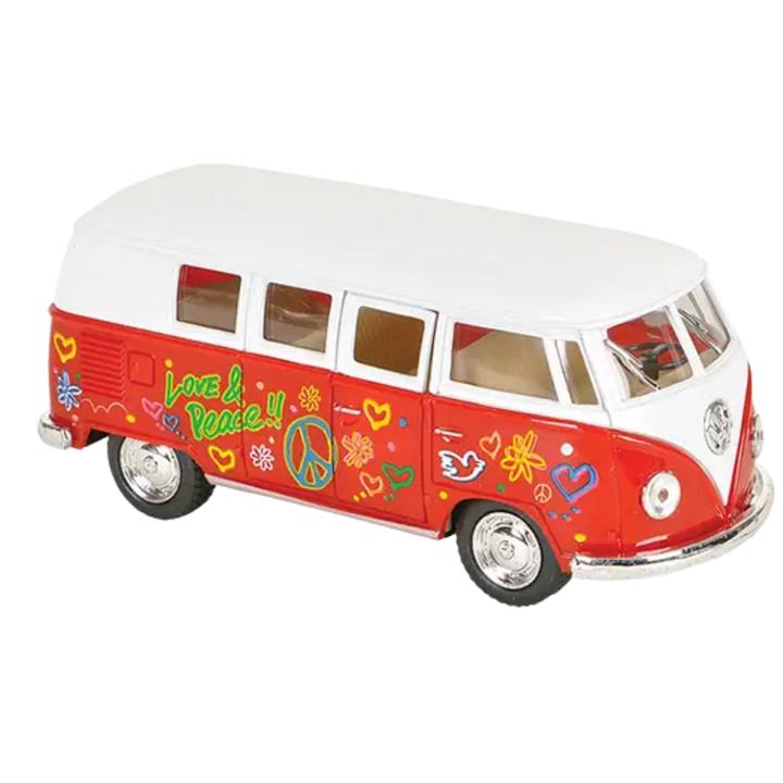 Volkswagen Flower Power Bus Toy Car
