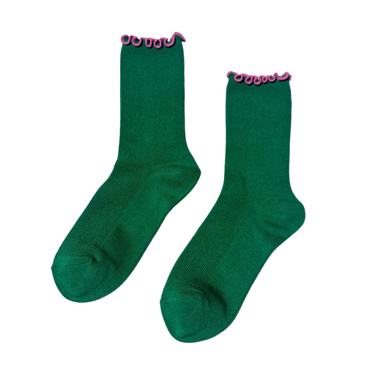 Ruffled Modal Socks
