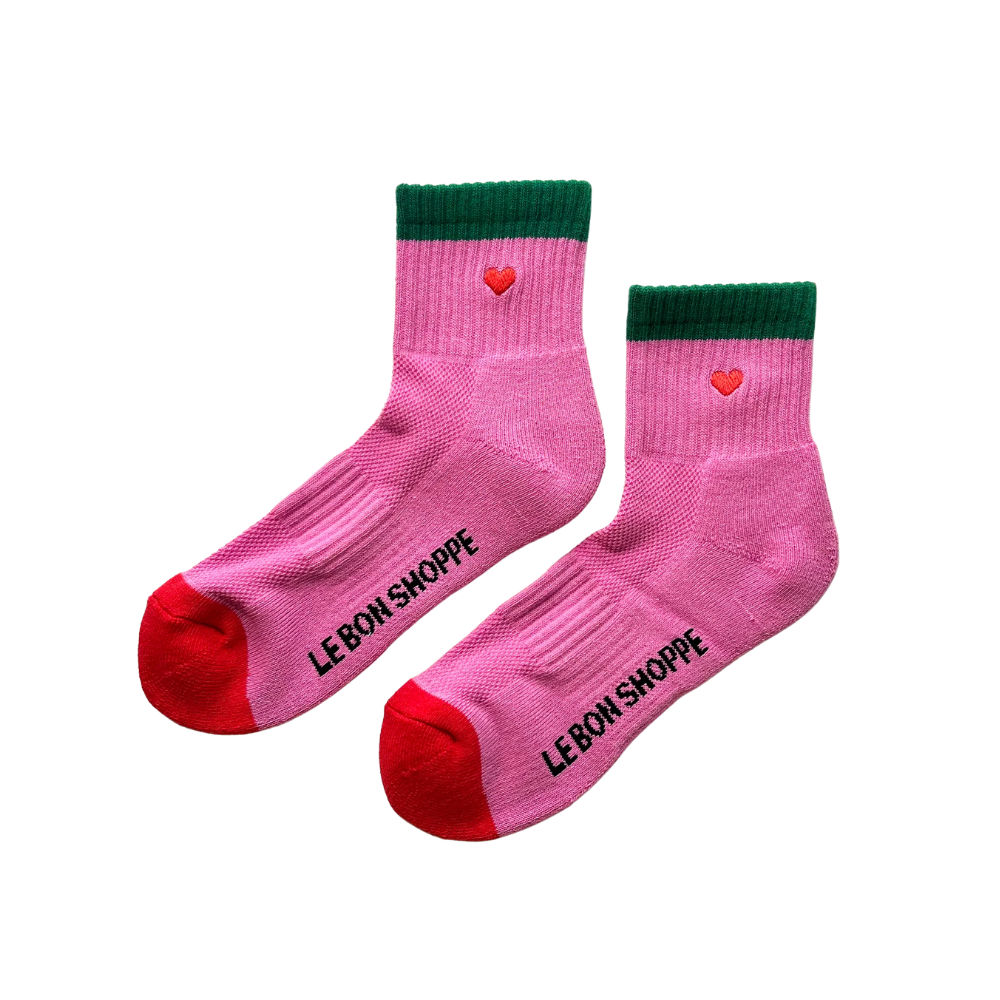 Embroidered Color Block Girlfriend Socks
