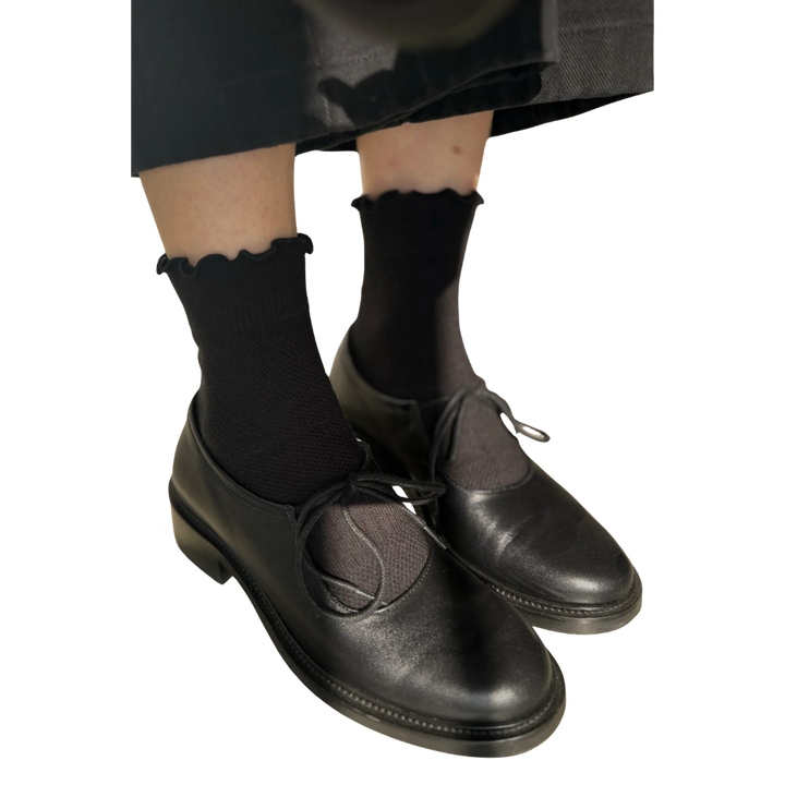 Ruffled Hugger Crew Socks