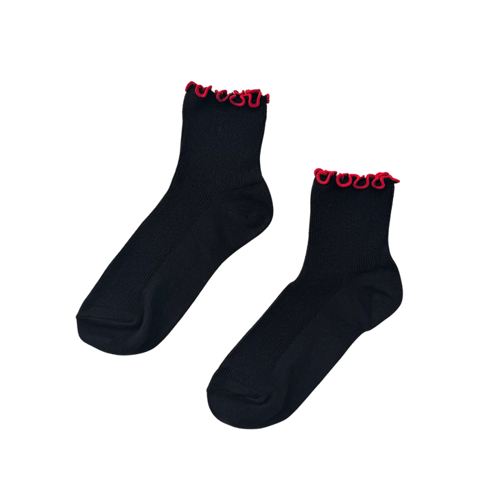 The Petite Ruffled Modal Socks