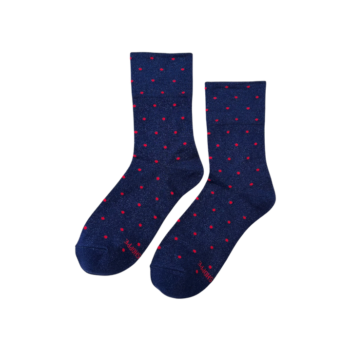 Lurex Patterned Sneaker Socks