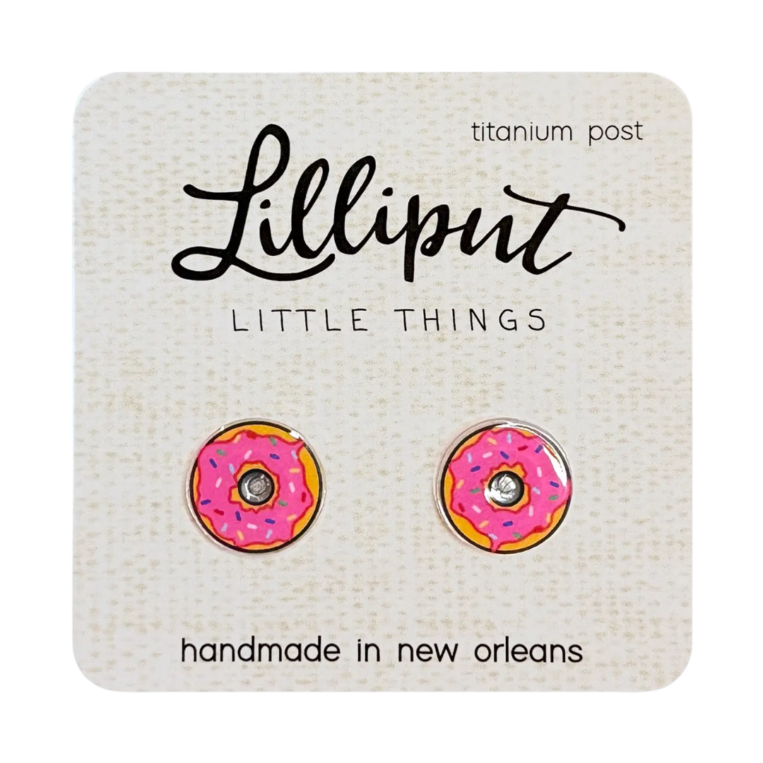 Pink Donut Earrings