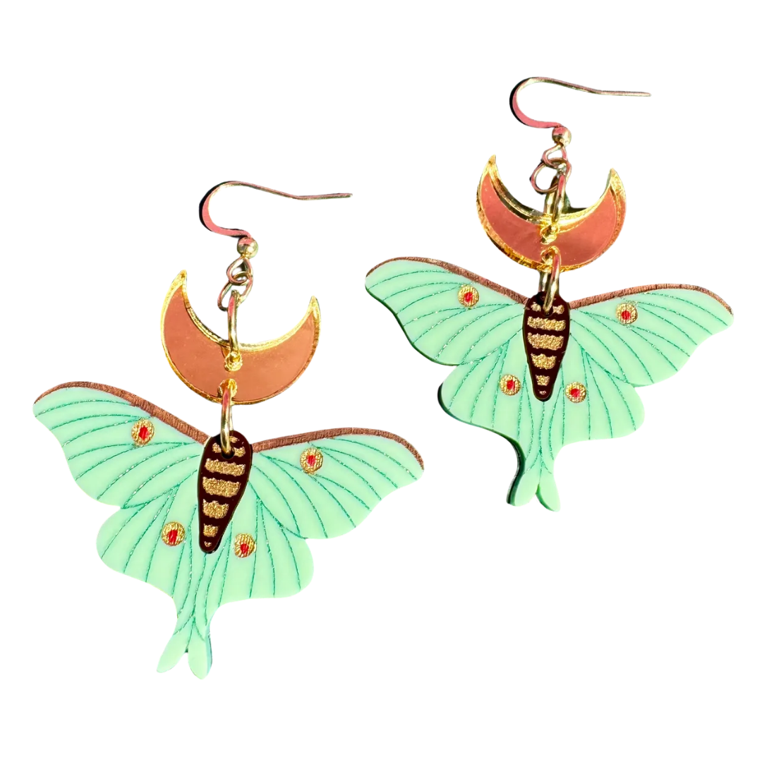 Lunar Moth Earrings