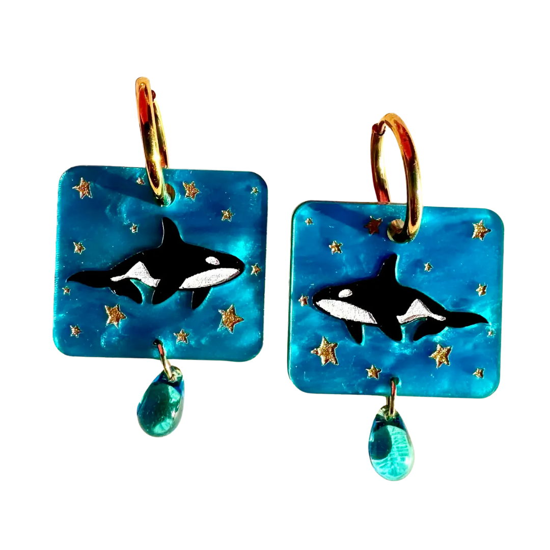Orca Tile Earrings