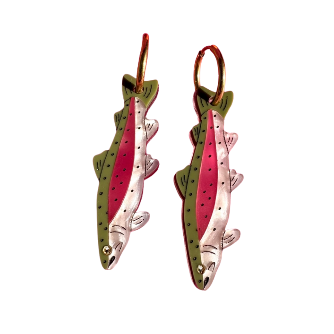 Rainbow Trout Earrings