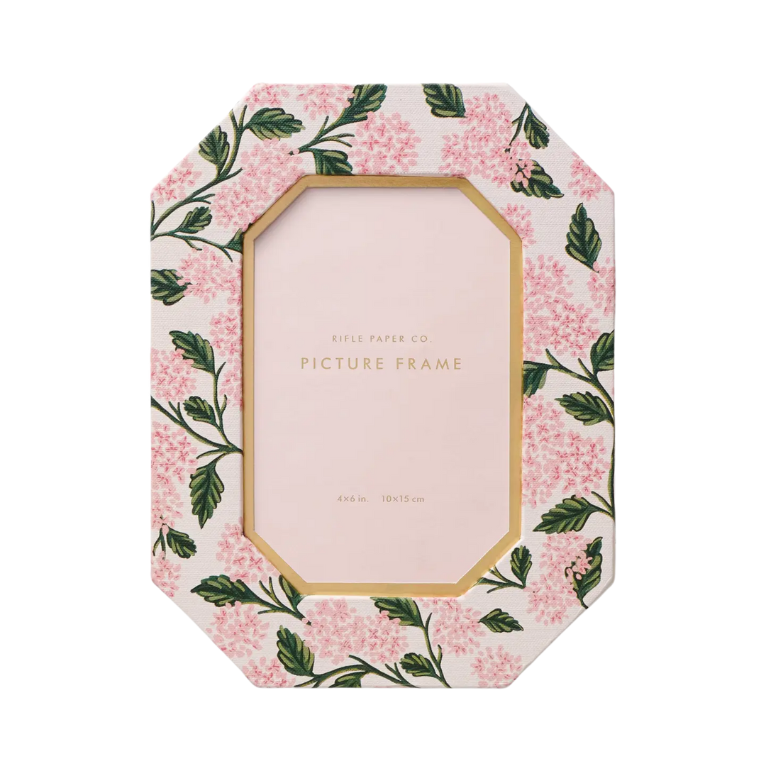 Pink Hydrangea Paper Wrapped Picture Frame
