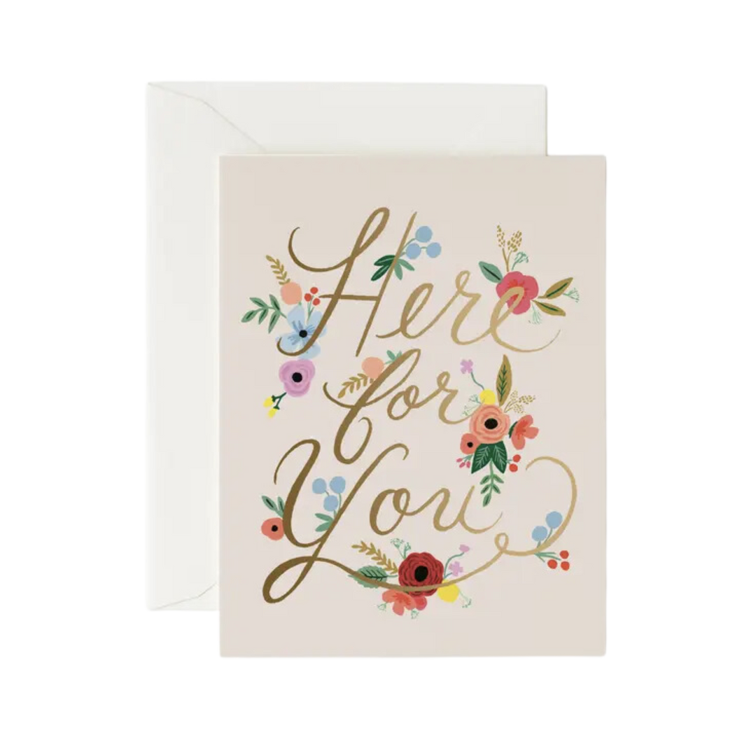 Floral Here For You Card