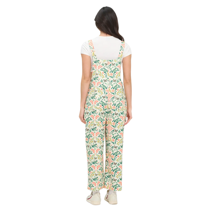 Whimsy Botanical Rainforest Print Overalls