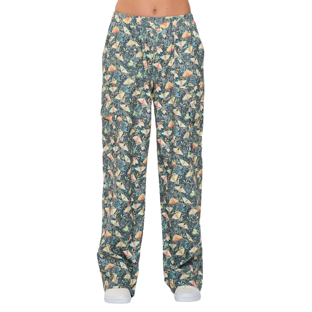 Moth Floral Print Corduroy Pants