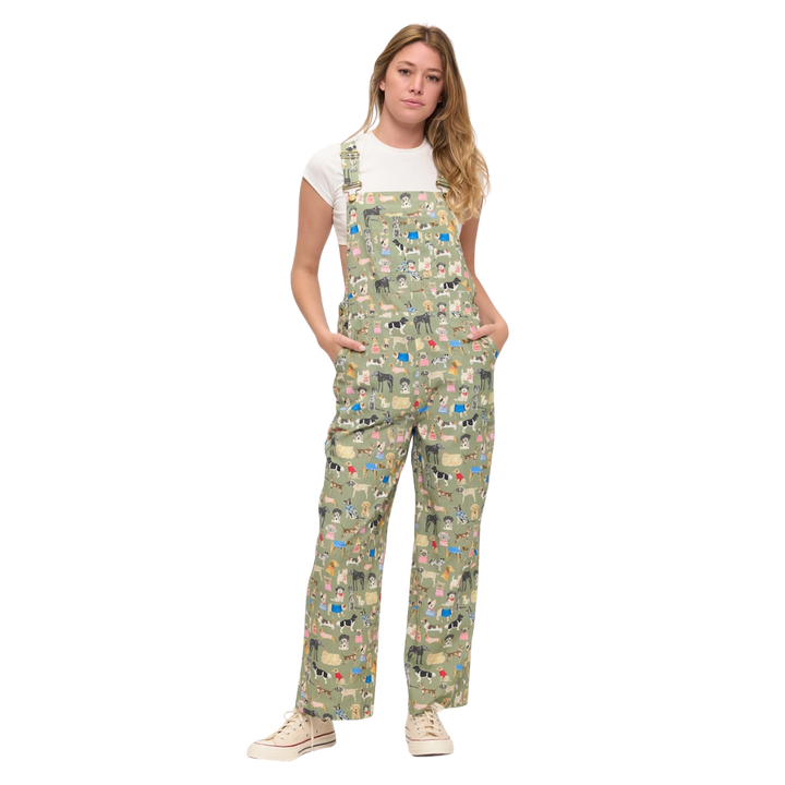 Colorful Dog Breeds Overalls