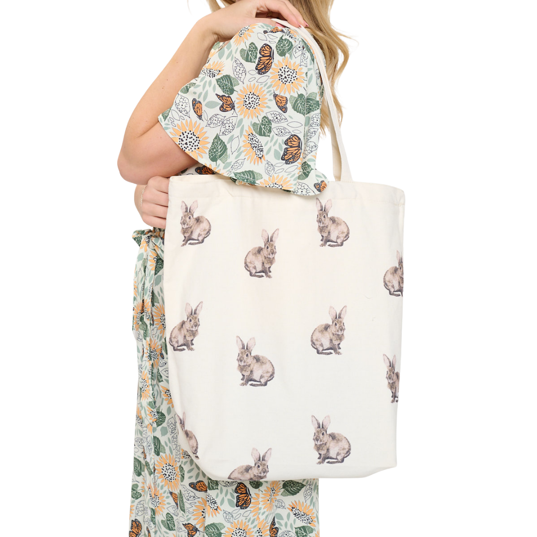 Bunny All Over Print Tote Bag