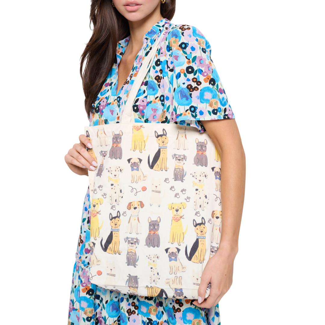 Colorful Multi Dog Tote Bag