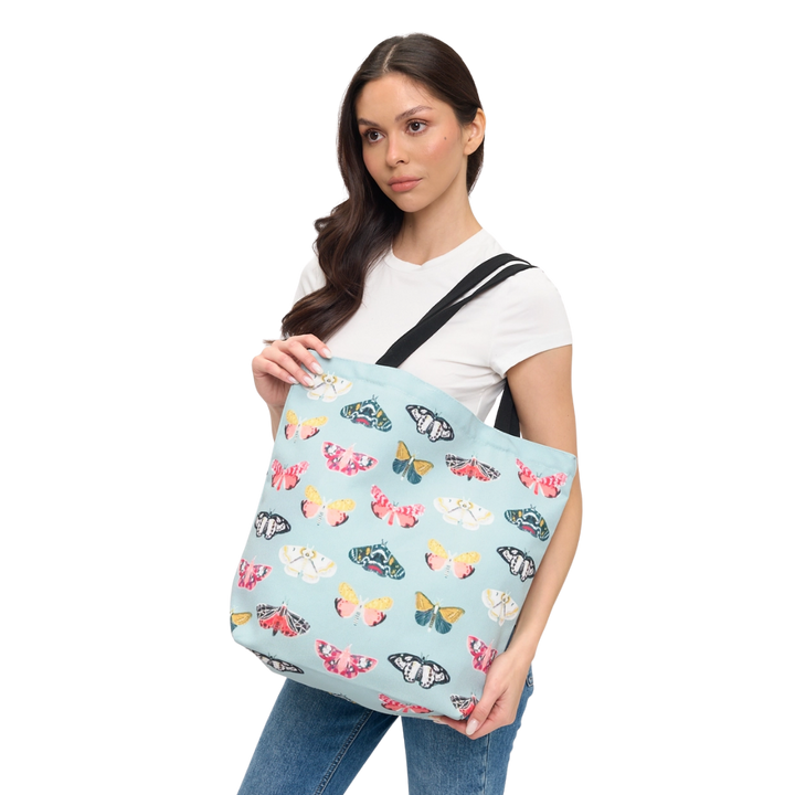 Colorful Butterfly Print Tote Bag