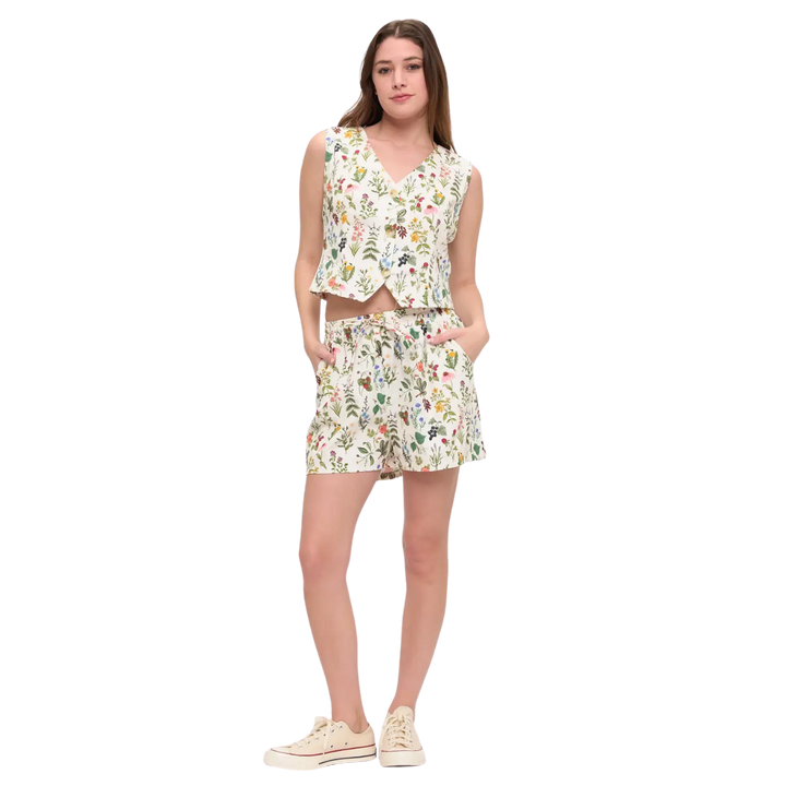 Floral Garden V-Neck Vest