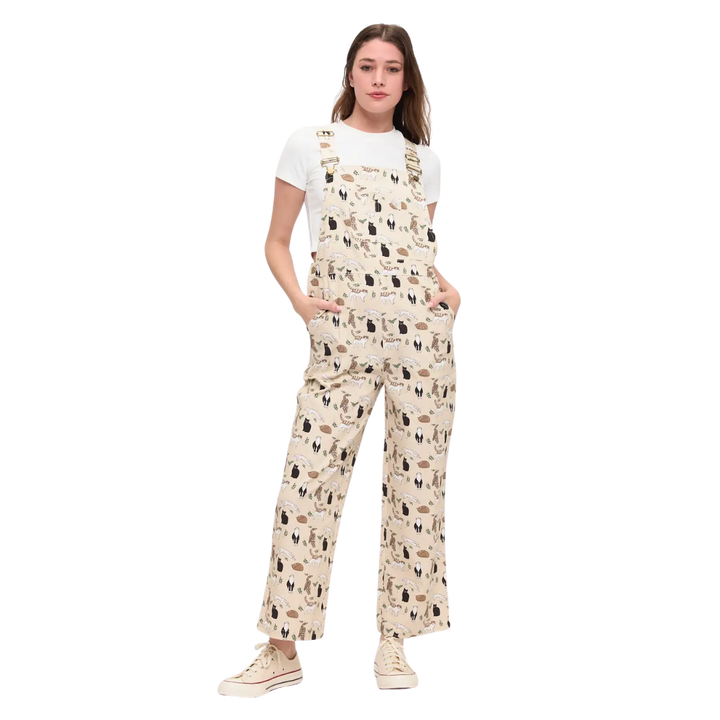 Playful Cats and Leaves Overalls