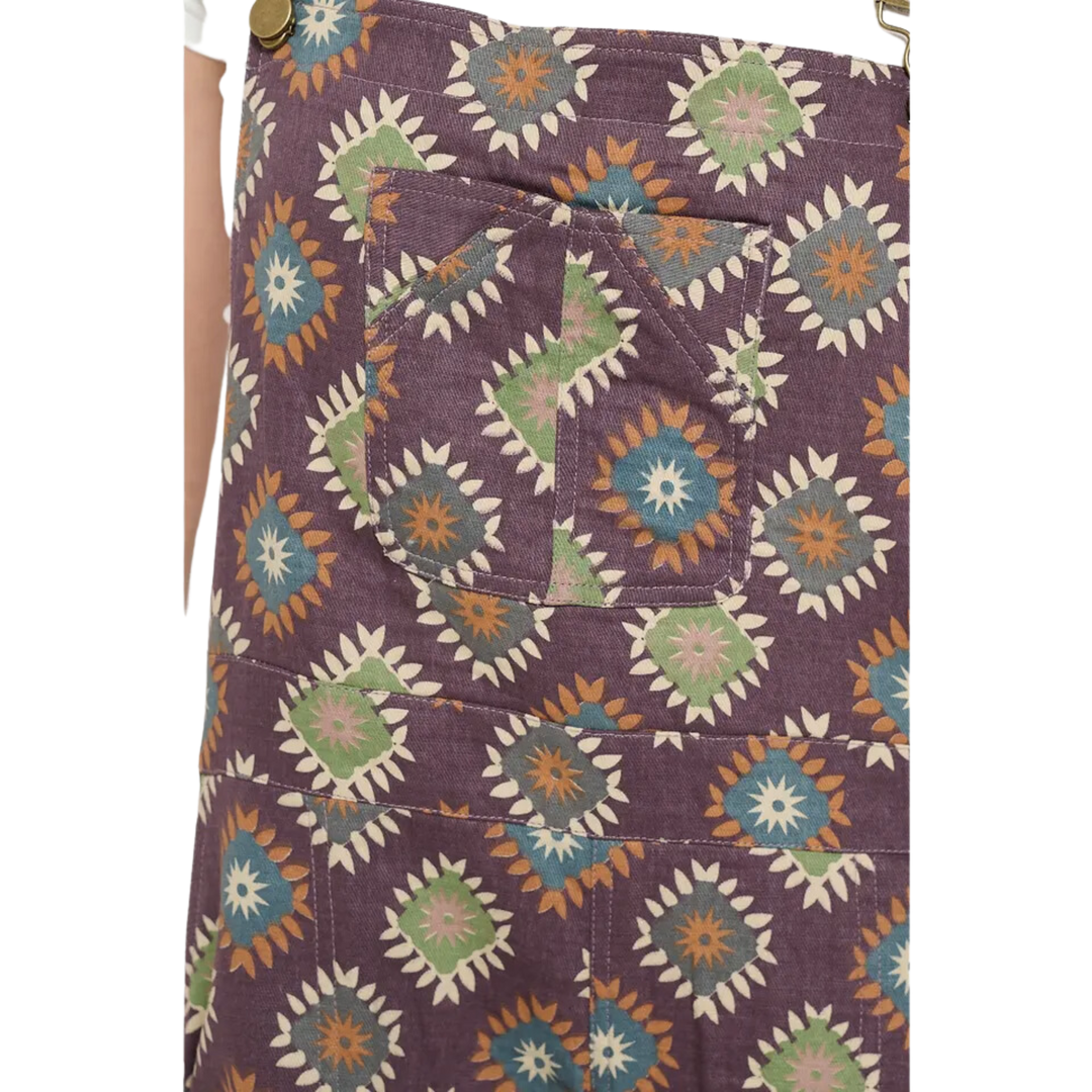 Diamond Print Cotton Overall
