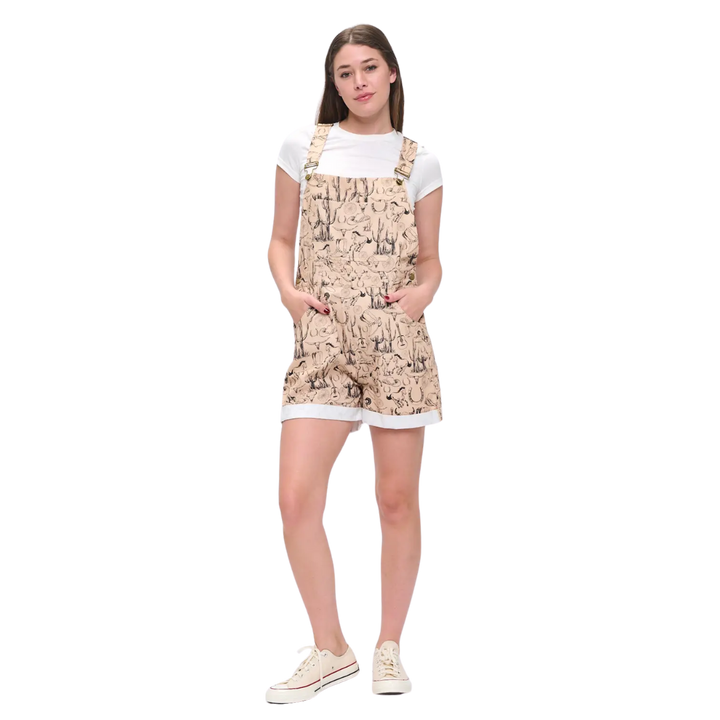 Desert Horse Print Shortalls
