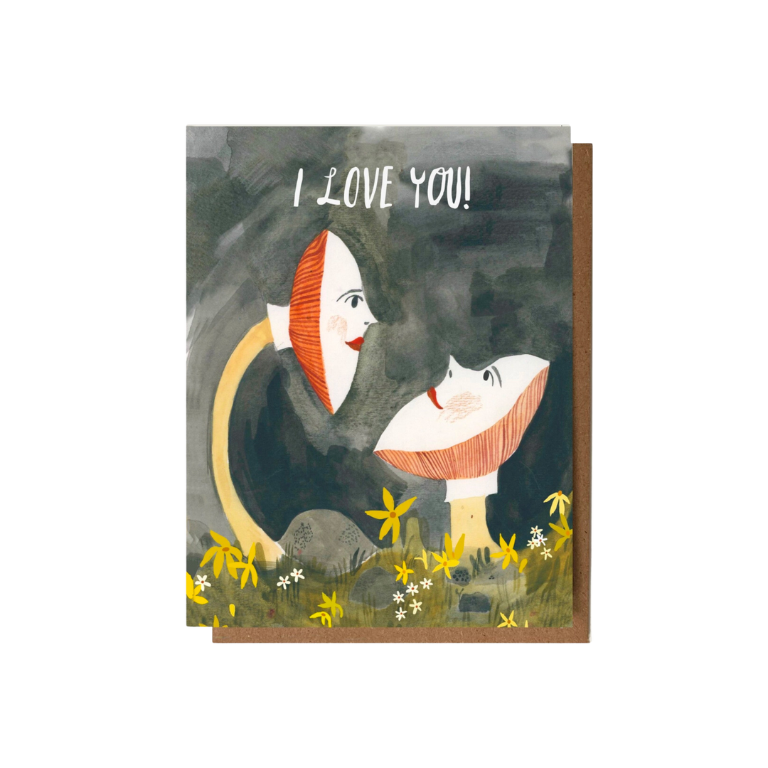 I Love You Mushroom Friends Card