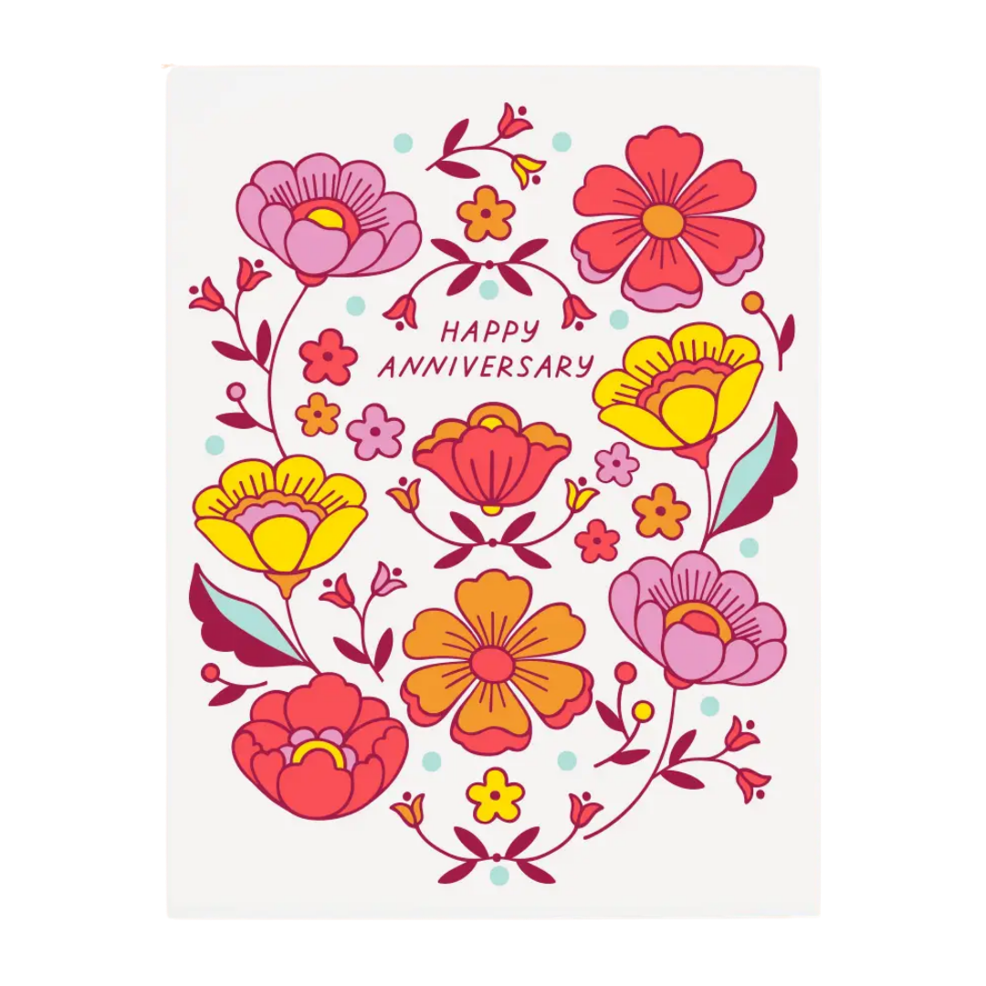 Floral Anniversary Card
