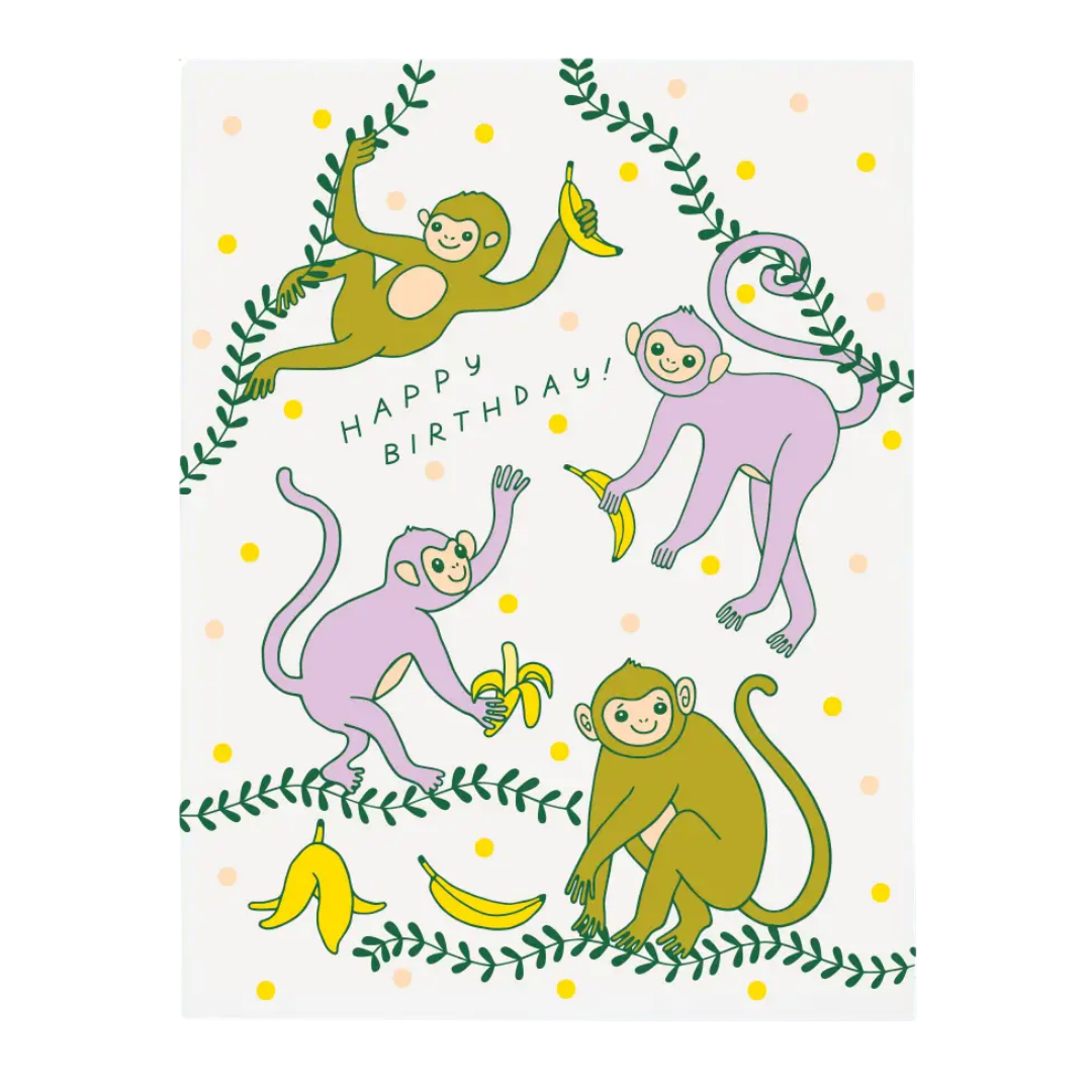 Monkey Birthday Card