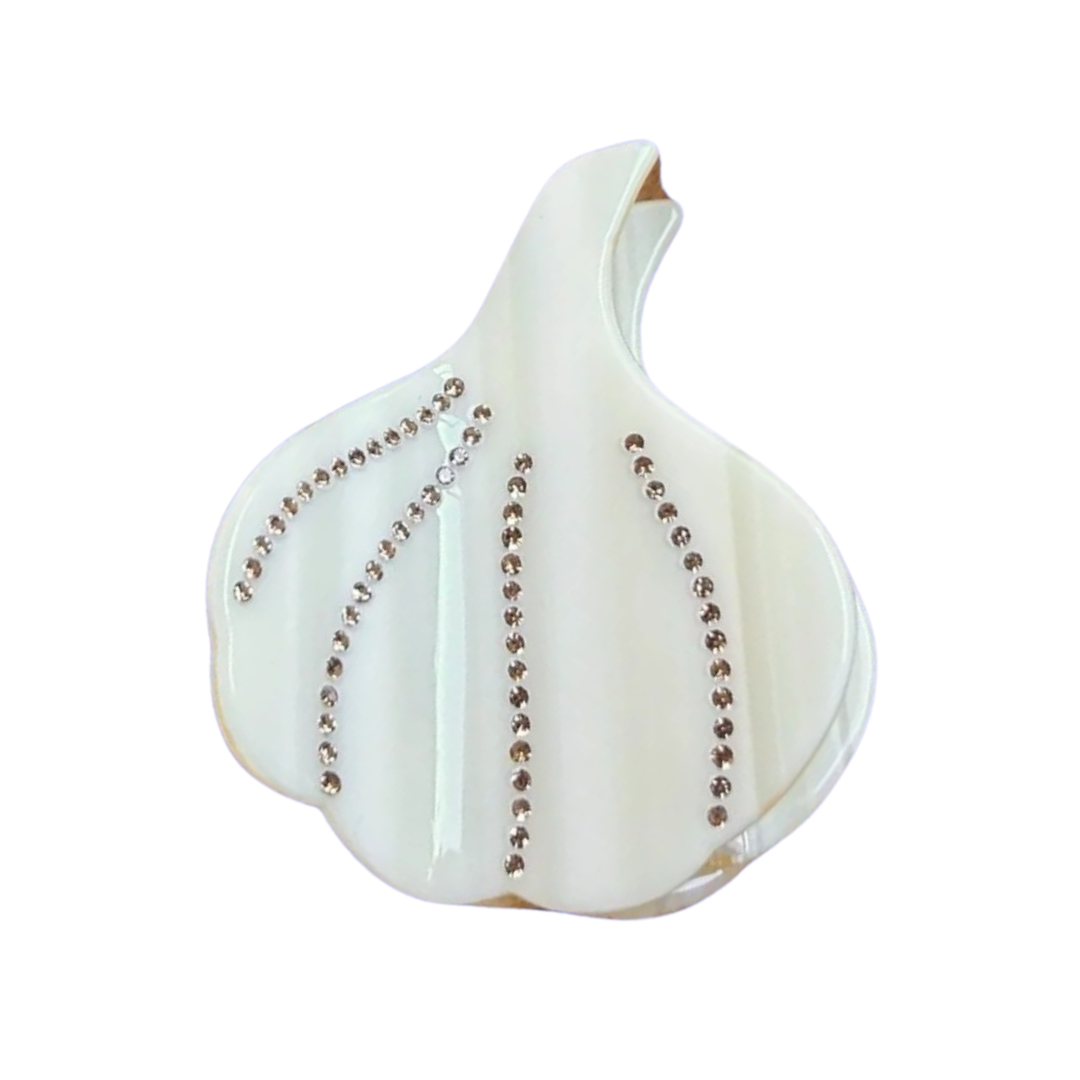 Mini Garlic Rhinestone Hair Claw