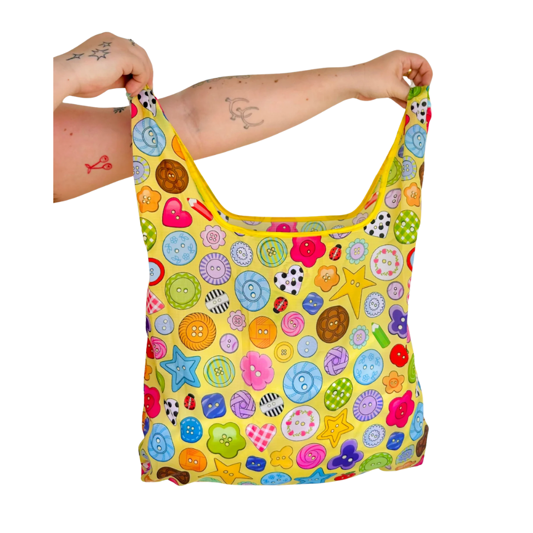 Cute As a Button Foldable Bag